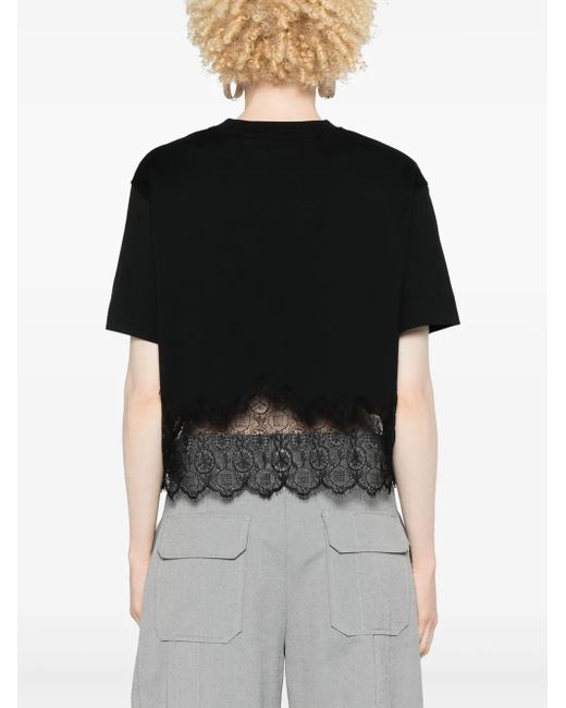 Givenchy Black Cropped Cotton T-Shirt
