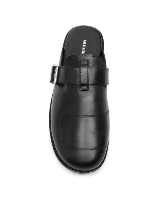 Ann Demeulemeester Black Buckle-Strap Sandals for men