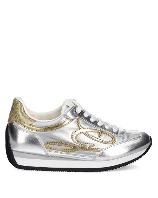 Zapatillas metalizadas con cordones Guess de color White