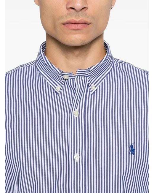 Polo Ralph Lauren Purple Striped Button-Down Shirt for men