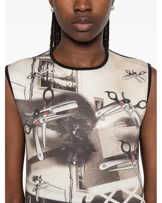 The Artistylist Gray Graphic-Print A-Line Mini Dress