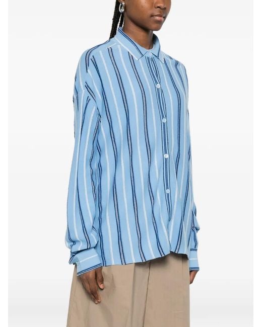 Bompard Blue Striped Shirt
