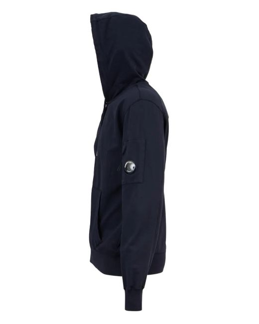 C P Company Blue Zip-Front Hoodie for men
