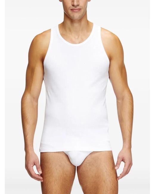 DIESEL White Walty-D-Box Tank Top (Pack Of Two) for men