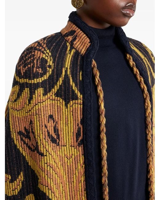 Etro ジャカードパターン ケープ Yellow