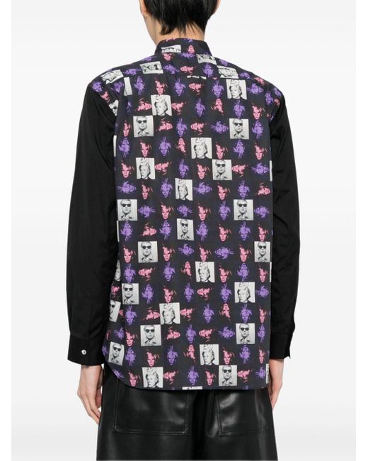 Comme des Garçons Blue X Andy Warhol Self Portrait Cotton Shirt for men