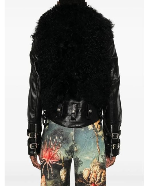 R13 Black Jacke aus Faux Fur