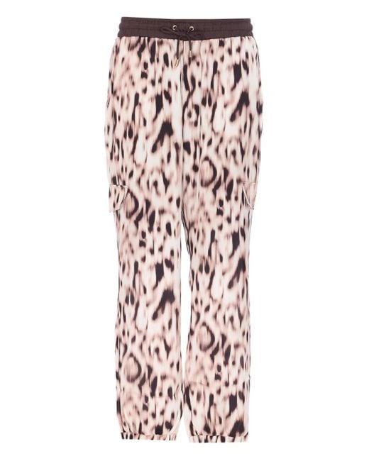 Liu Jo White Animal-Print Track Pants