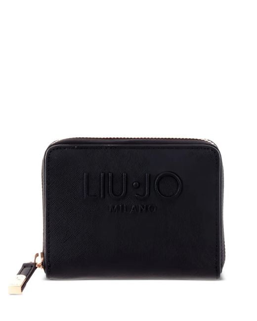 Cartera con placa del logo Liu Jo de color Black