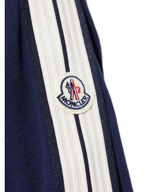 Moncler Blue Side-Stripe Track Jacket for men