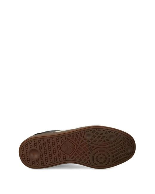 Hummel Black Chevron-Detail Low-Top Sneakers