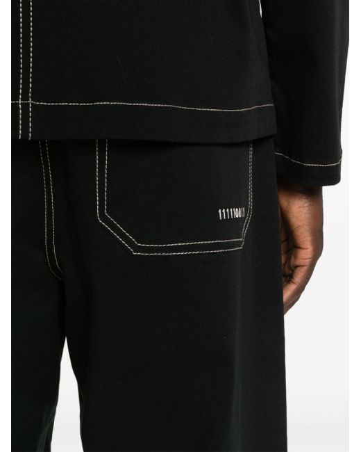 Societe Anonyme Black Super Cargo Wide-leg Trousers for men