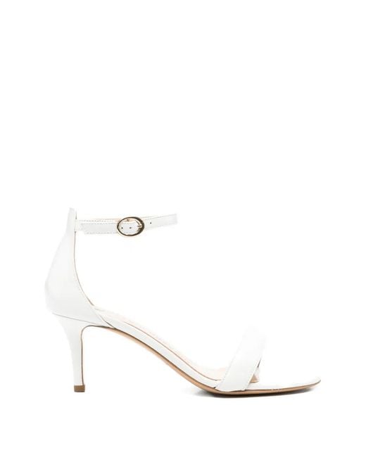 Fabio Rusconi White Buckle-Strap Sandals