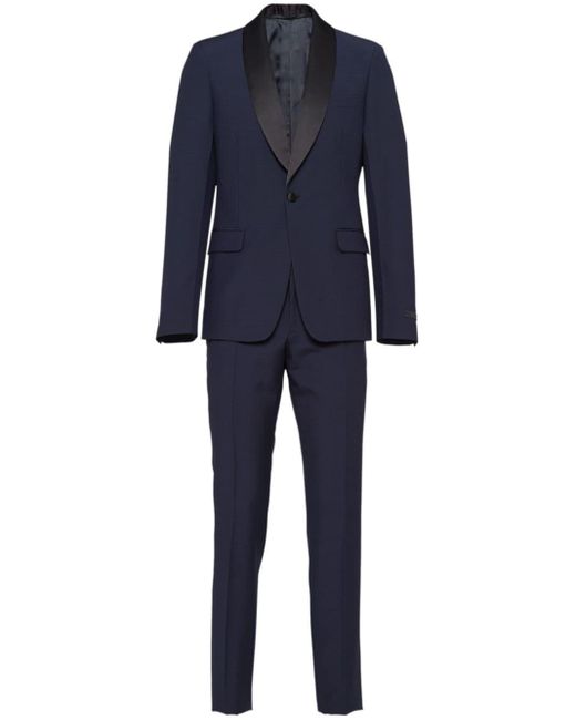 Veste de costume à simple boutonnage Prada pour homme en coloris Blue