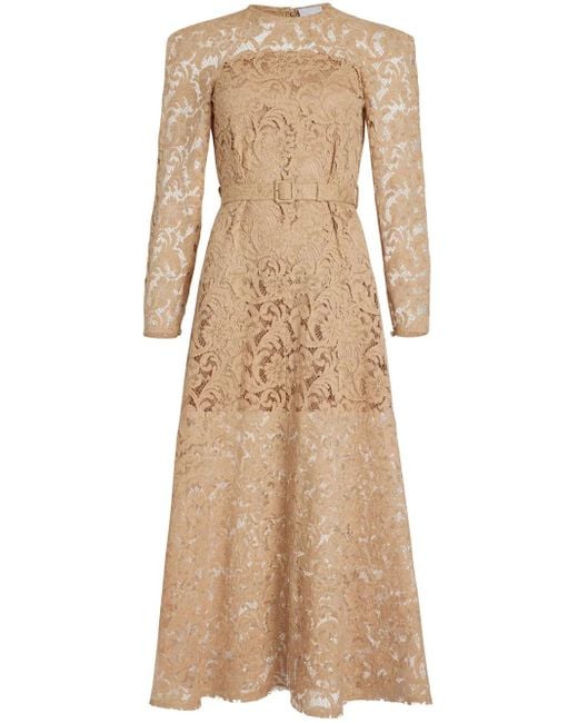 Patou Natural Floral-Lace Maxi Dress