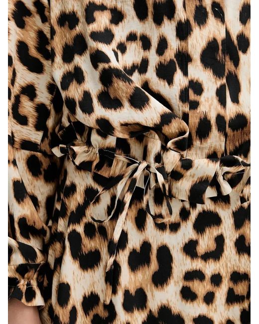 Munthe White Bluse mit Leoparden-Print