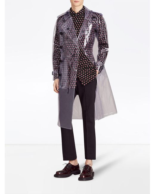 Burberry Transparent Trench Coat in Metallic | Lyst