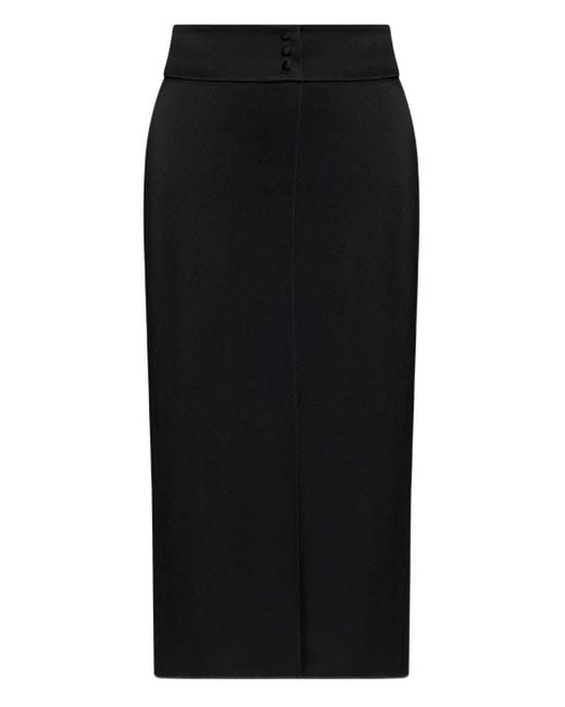 Forte Forte High Waist Midi-Rok in het Black