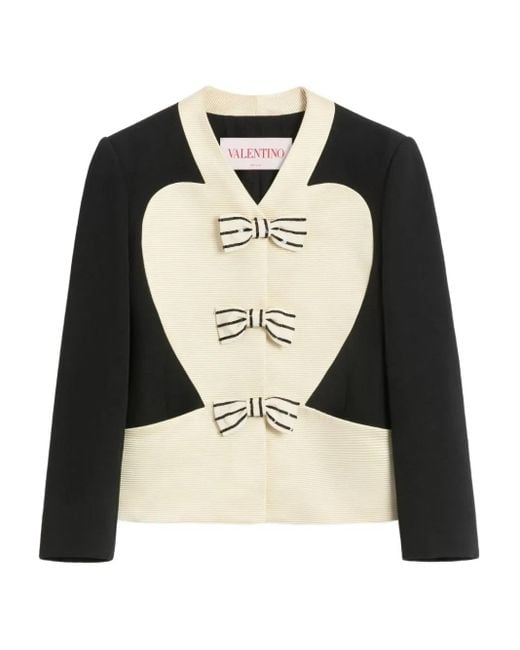 Valentino Garavani Black Embroidered Blazer