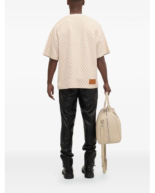PLACE OF ELMS White Logo-Pattern T-Shirt for men