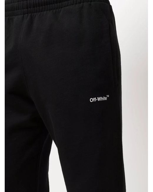 Off-White c/o Virgil Abloh Black Wave Diagonal Track Pants for men