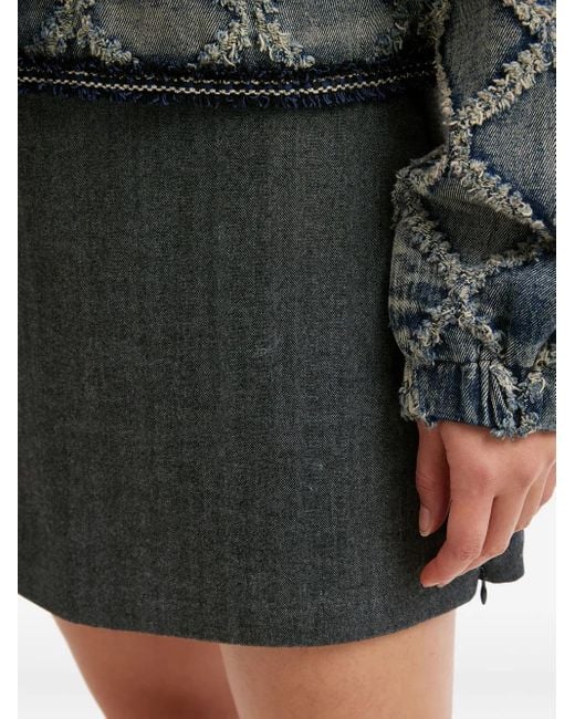 B+ AB Mini-Rok Met Rits in het Black
