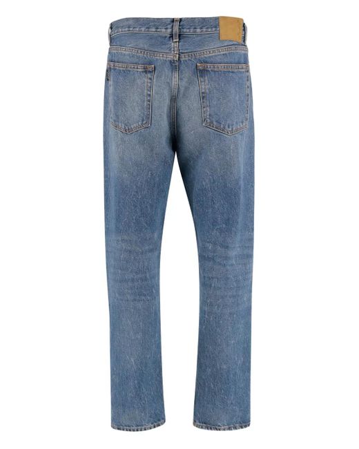 Haikure Blue Washed Five-Pocket Jeans for men