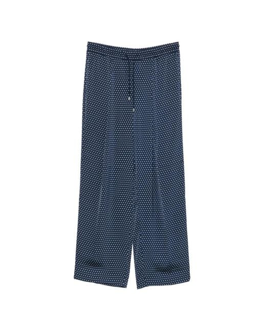 MICHAEL Michael Kors Blue Polka-Dot Trousers