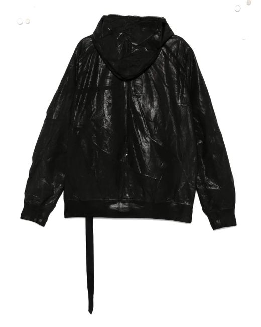 Rick Owens Black Gimp Flight Bomber Jacket for men