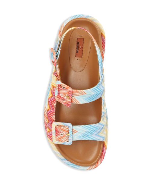 Missoni Pink Open Toe Leather Sandals