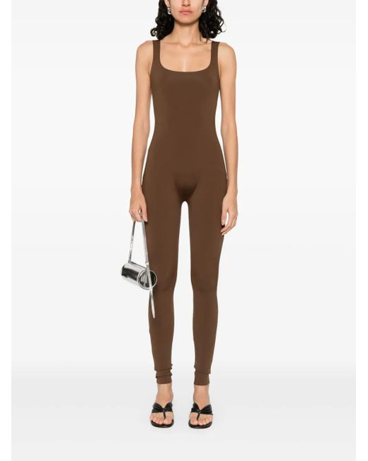 Entire studios Brown Square Neck Jumpsuit