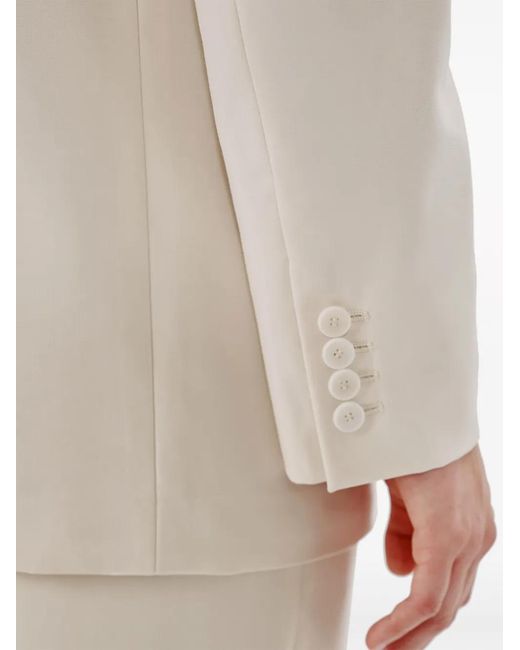 Another Tomorrow Natural Oversized Single-Breasted Blazer