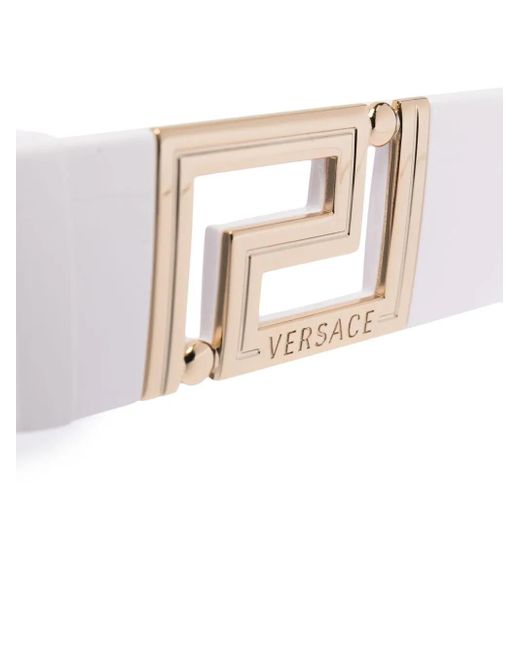 Versace Gray Greca Square-Frame Sunglasses for men