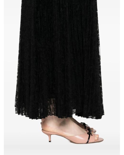Ermanno Scervino レース プリーツマキシスカート Black