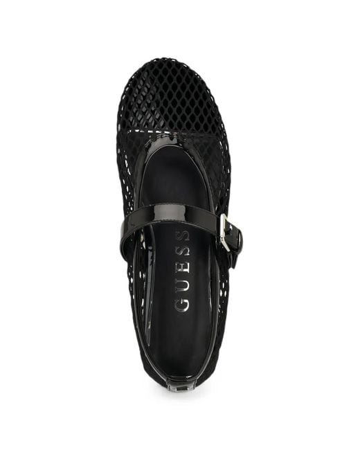 Guess White Paxey Mesh Ballet Flats