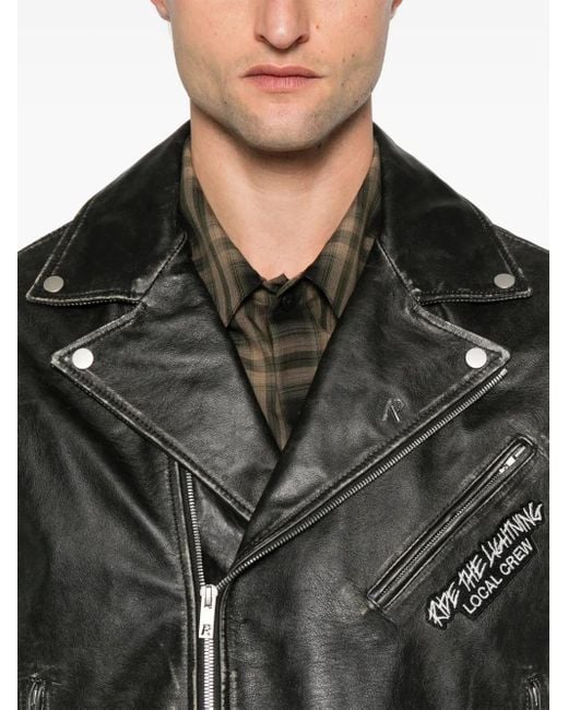 Represent Black Metallica Biker Jacket for men
