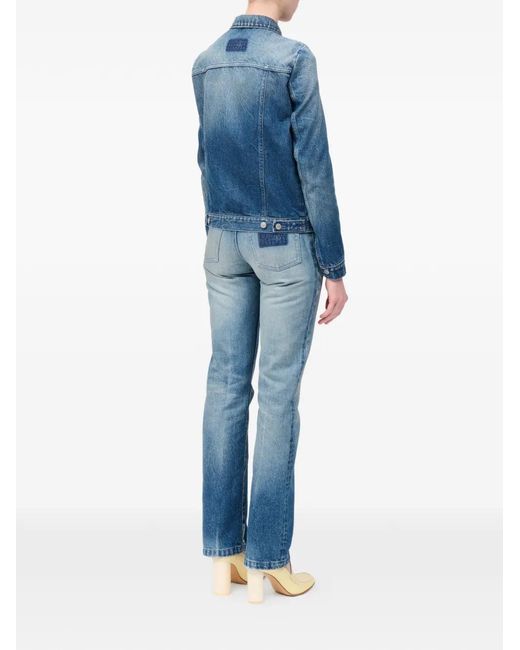 MM6 by Maison Margiela Blue Buttoned Denim Jacket