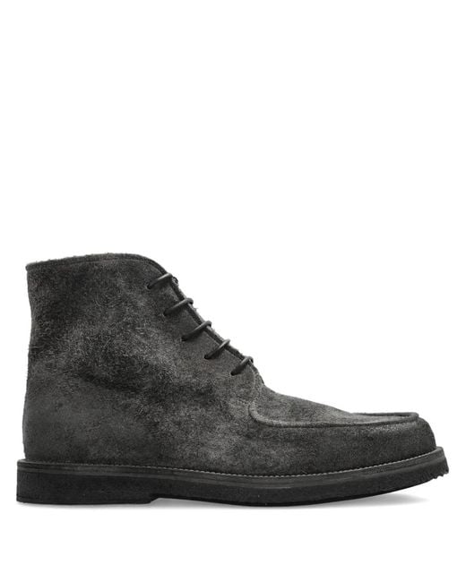 Marsèll Black Lace-Up Suede Boots for men
