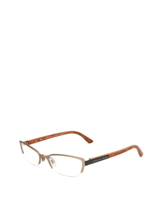 McQueen Natural Rectangle-Frame Glasses