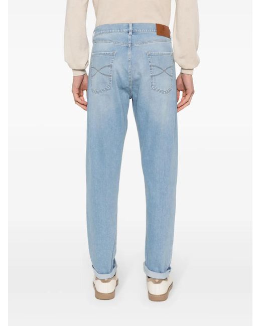 Jeans > straight jeans Brunello Cucinelli pour homme en coloris Blue