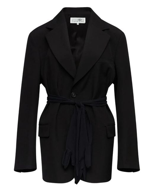 MM6 by Maison Margiela Black Tie Detail Jacket