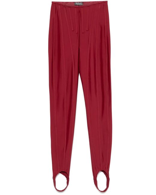 Mugler スティラップ レギンス Red