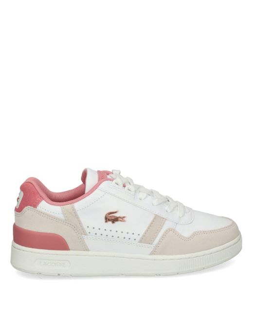 Lacoste White T-clip Leather Sneakers