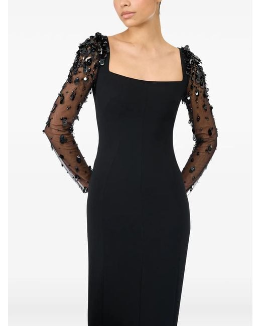 Jenny Packham Black Swift Sequin-Embellished Dress