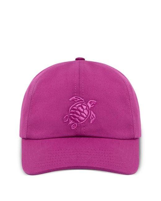 Vilebrequin Pink Turtle-Embroidered Baseball Cap