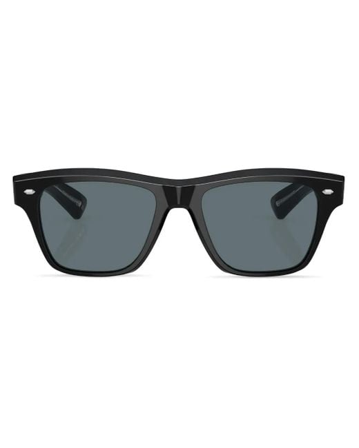 Oliver Peoples Black Sixties Square-Frame Sunglasses