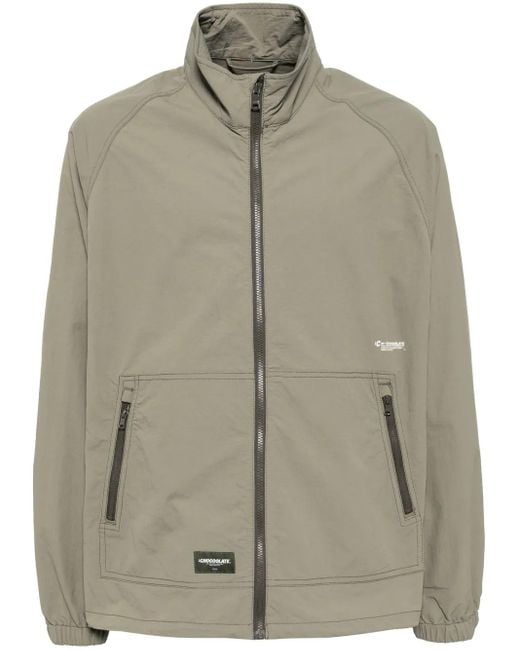 Chocoolate Green Zip-Up Windbreaker for men