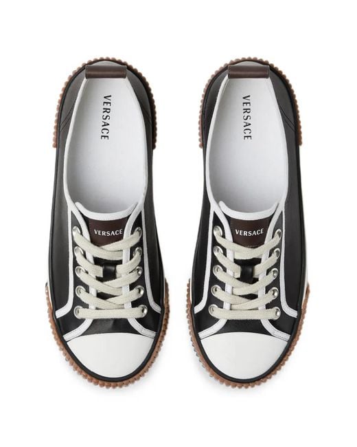 Versace White Goliath Nappa Trainers for men