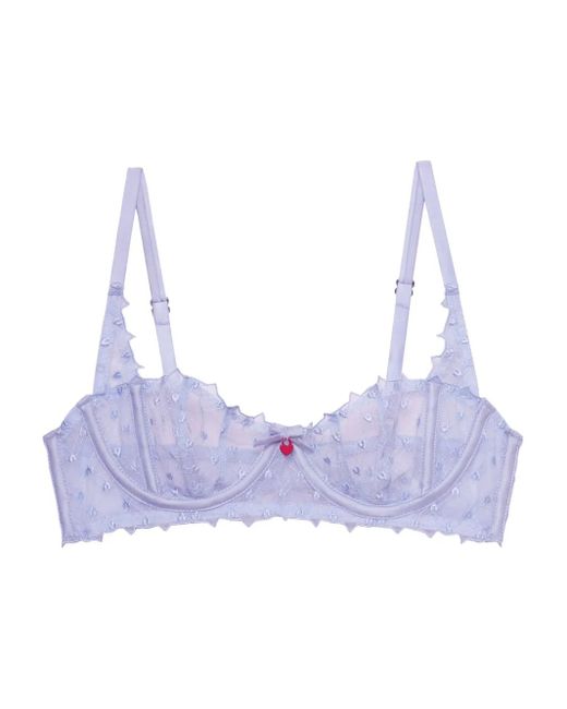 Fleur du Mal Blue Love Lock Bra