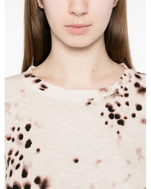 Deha White Dot-Print T-Shirt